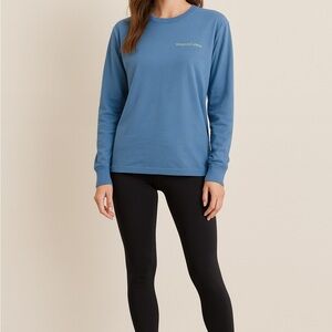 Vineyard Vines Women's Performance Ocean Blue Long Sleeve Tee